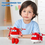 Super Wings 5" Transforming Characters 2-pack Transforming Supercharged Jett + Tino Transformer speelgoed voor jongens en meisjes vanaf 3 jaar Rode actiefiguren Naty Shop