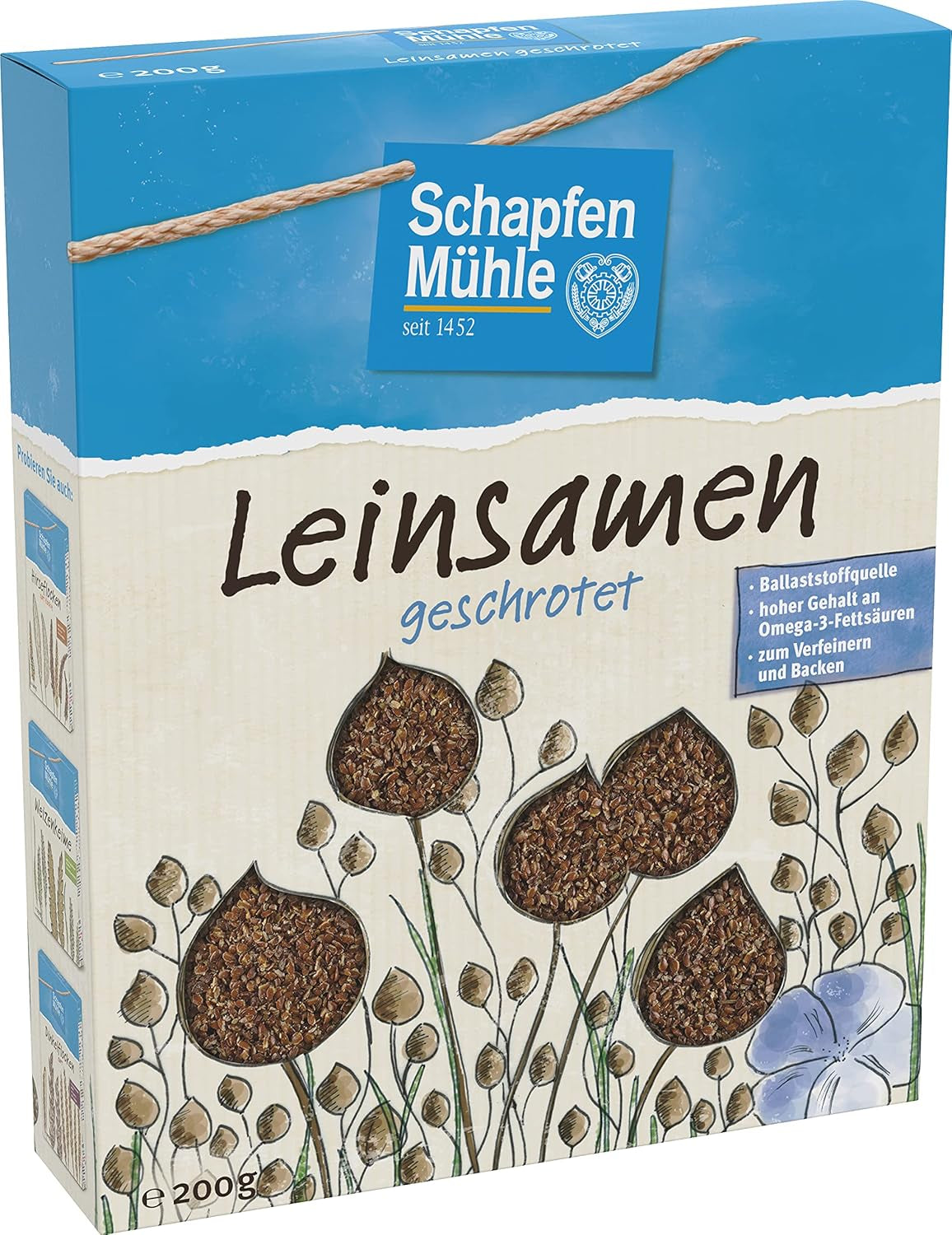 Schapfen Molen Gemalen Lijnzaad 200g Pak (Pak van 10)