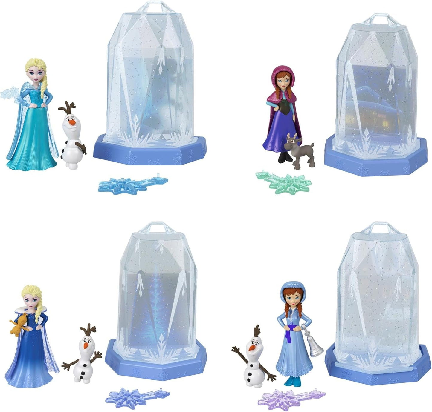 Mattel Disney Frozen Ice Reveal Squishy Ice Gel Doll en 6 verrassingen, inclusief Friends-figuur en accessoires (poppen kunnen variëren) HRN77 Naty Shop-poppen