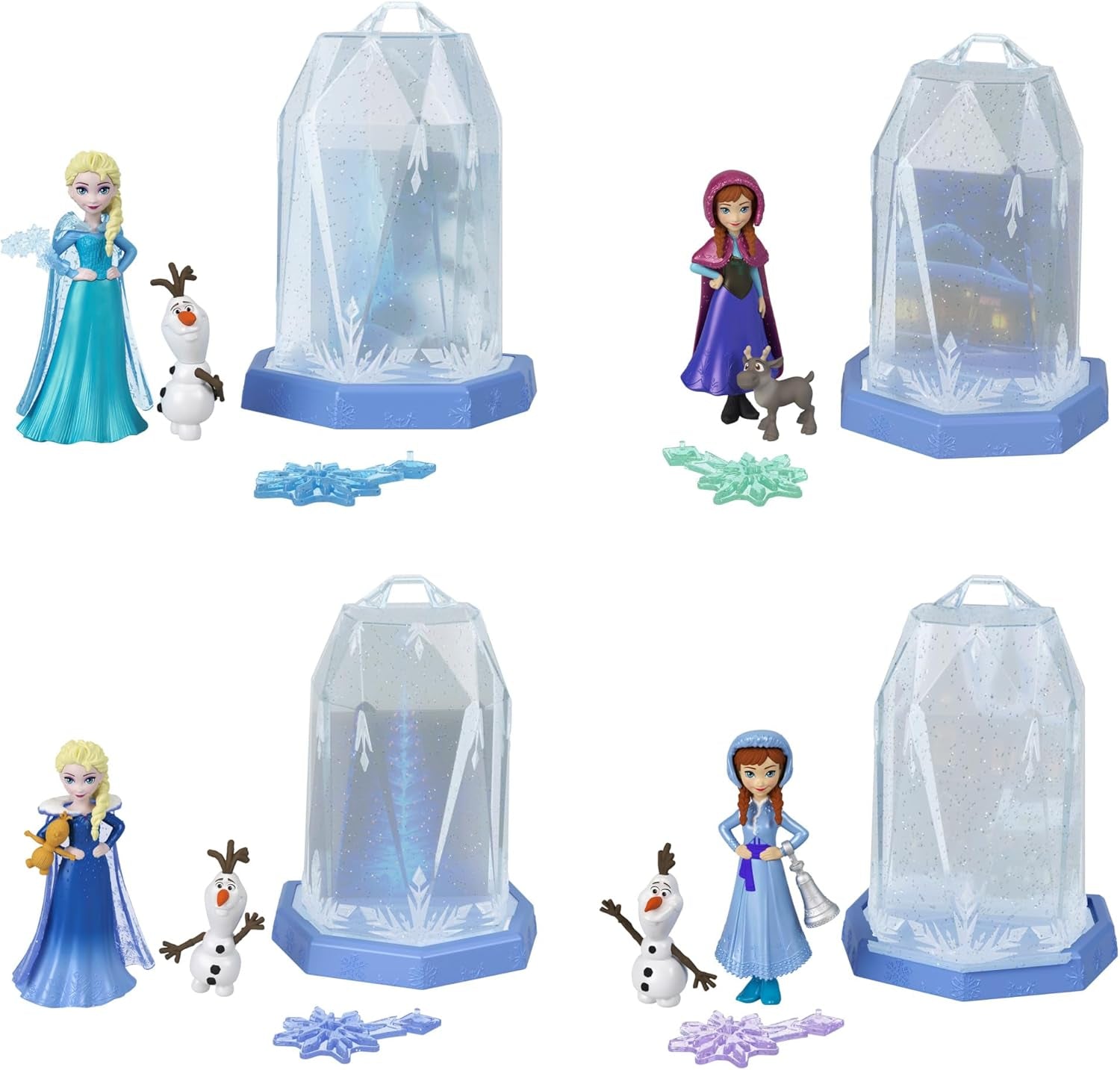 Mattel Disney Frozen Ice Reveal Squishy Ice Gel Doll en 6 verrassingen, inclusief Friends-figuur en accessoires (poppen kunnen variëren) HRN77 Naty Shop-poppen