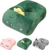 Kantoorslaapkussen Geheugenkatoen Schattig oorgatkussen Zacht slaapkussen Zijslaper Oorkussen voor dames Meisjes Kinderen (Kittengrijs) Cervicale orthopedische kussens Naty Shop Shy Dinosaurs