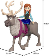 Mattel DISNEY De ijskoningin Anna & Sven pop en dierenfiguur, geïnspireerd door de geanimeerde personages, beweegbare ledematen, afneembare rok en cape, voor kinderen vanaf 3 jaar, HLX03 Naty Shop-poppen