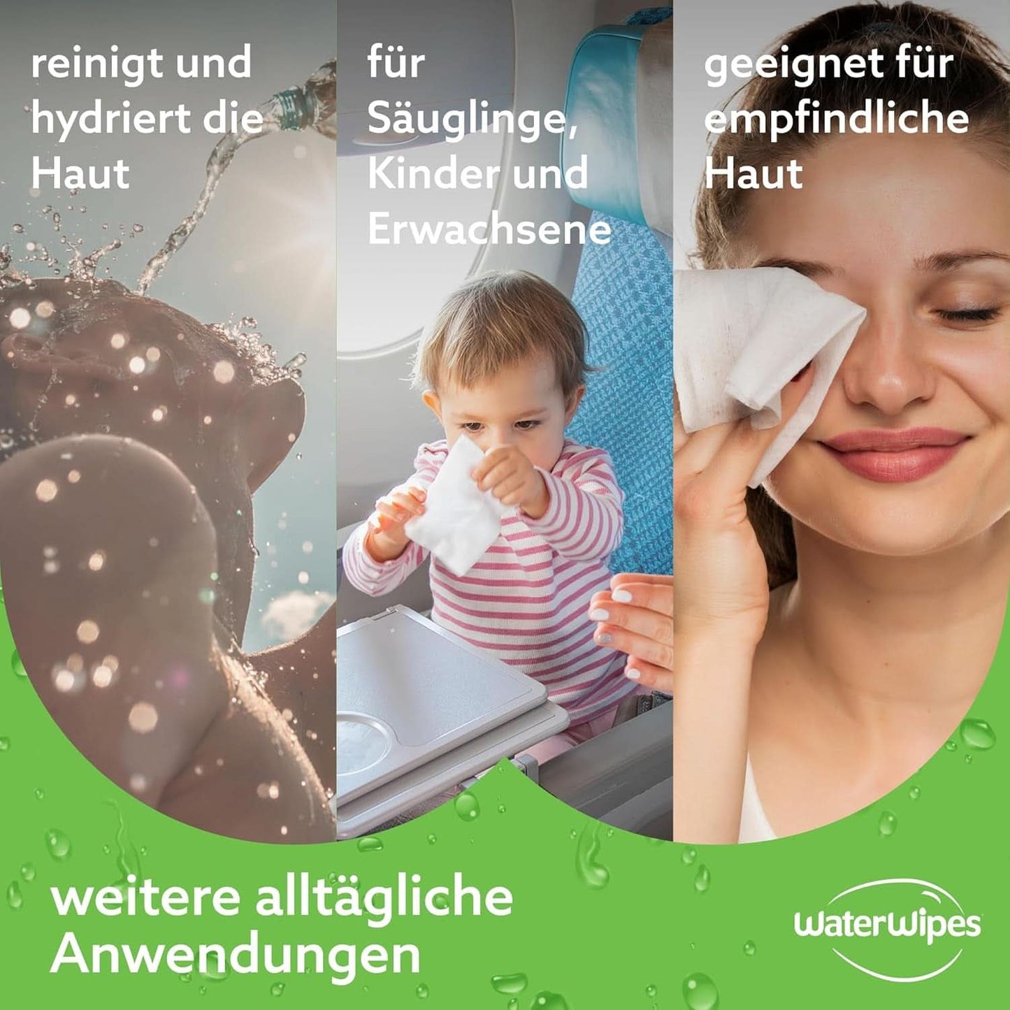 Waterdoekjes Hydraterende en reinigende babydoekjes met 99% water en aloë vera-extract Vochtige doekjes voor gezicht en lichaam Naty Shop
