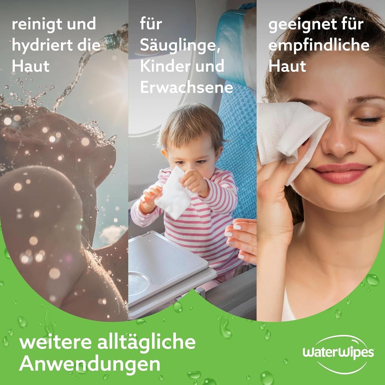 Waterdoekjes Hydraterende en reinigende babydoekjes met 99% water en aloë vera-extract Vochtige doekjes voor gezicht en lichaam Naty Shop
