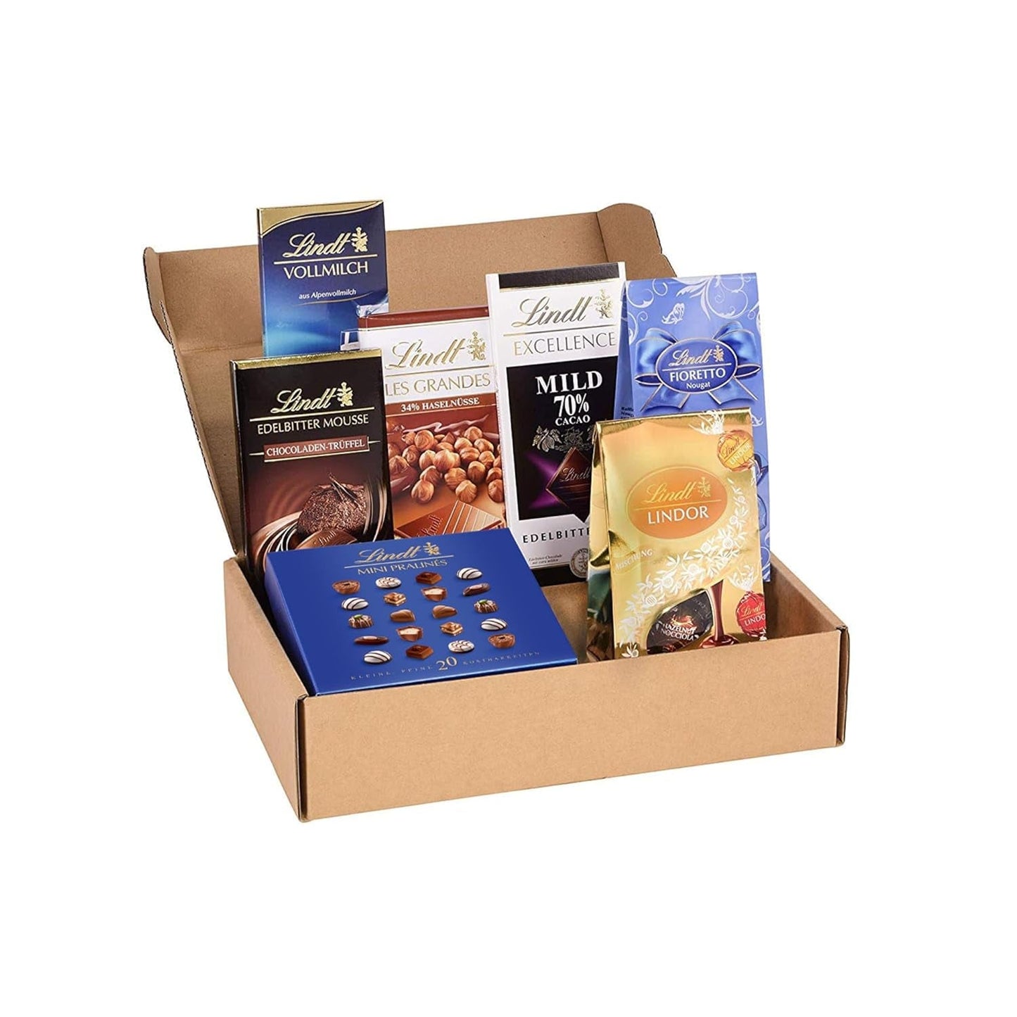 Lindt Chocoladepraliné Cadeauset | 477g | 5 dozen Lindt-pralines in de varianten: Exquisite, Mini Praline, LINDOR Gift, Small Thank You, From the Heart | Praliné cadeau | Chocolade cadeau
