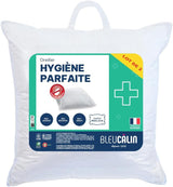 Bleu Câlin Set van 2 rechthoekige anti-mijt-, antibacteriële kussens, pluizig comfort, T 60X60 Cm, 100% katoen, perfect hygiëne-assortiment Naty Shop standaard kussens