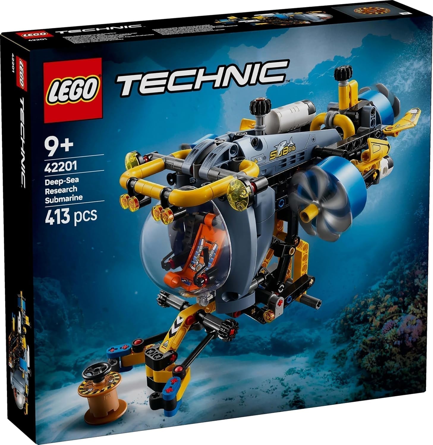 LEGO Technic Deep Sea Explorer Onderzeeër bouwspeelgoed voor kinderen van 9 jaar oud Jongens en meisjes Creatieve verjaardagscadeau-ideeën Bouwbaar voertuig met roterende propellers 42201 Bouwsets Bekijk de LEGO-Store