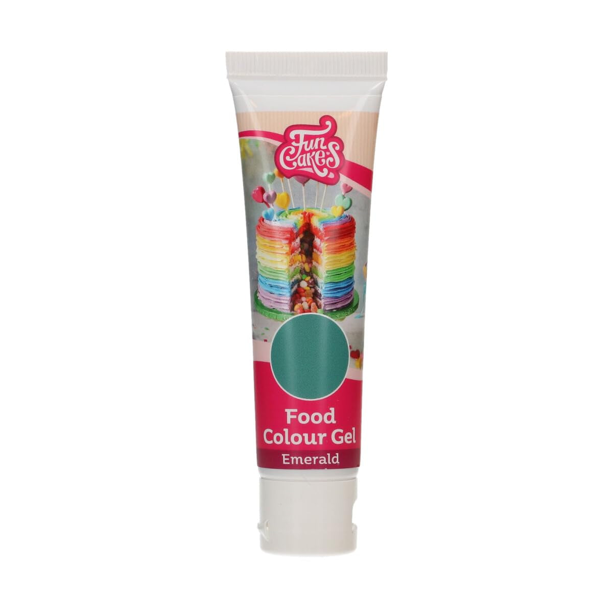 Funcakes Food Colour Gel Emerald: Hooggeconcentreerde kleurstof voor deeg, room, fondant en marsepein. Gemakkelijk doseren. Eén druppel om levendige kleuren te creëren. Halal. 30 gram