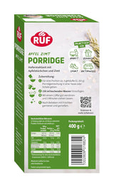 RUF Kaneelappelhavermout met hele havervlokken, delicate kaneelsmaak en gedroogde appelstukjes, snacks, bulkverpakking, 1 x 400 g