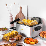 Tristar Friteuse, 1 grote mand en 2 kleine mandjes, regelbare thermostaat, koelzone, 5 liter, 2000 W, FR-6949 Apparaten Naty Shop