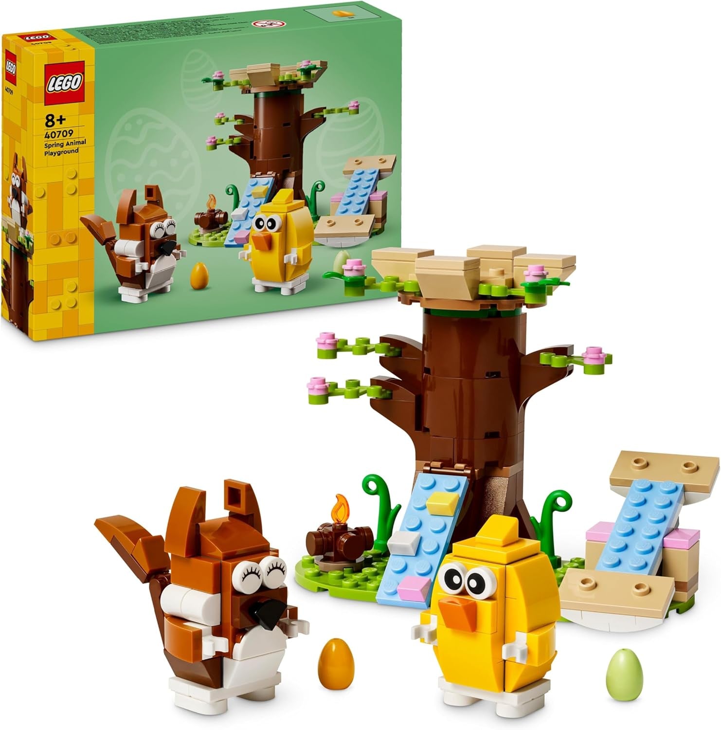 LEGO Lente Dierenspeeltuin, Vogel- en Eekhoornbouwset, Boomhutspeelset voor kinderen, Cadeau-idee voor 8-jarige jongens en meisjes, Dierenset, Dierenfiguurspeelgoed 40709 Bouwsets Beuche in LEGO-Store Standaardtitel