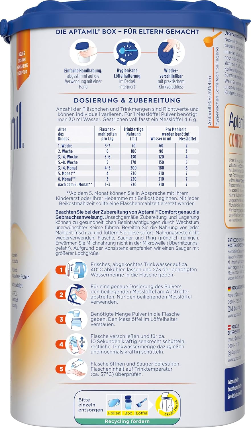 Aptamil Comfort - Speciale formule vanaf de geboorte - 1 x 800 g