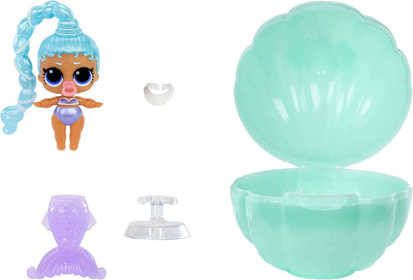 LOL Verrassing! Zeemeermin Makeover Magic Baby Sisters - Kleurveranderende zeemeerminstaart met mosselbal om neer te zetten, 6 verzamelpoppen - vanaf 4 jaar