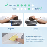 Topmener Orthopedisch kussen van traagschuim, verstelbaar nekkussen, vlindervormig ergonomisch orthopedisch kussen voor neksteun tijdens de slaap, slaapkussen voor rug- en buikslapers Cervicale orthopedische kussens Naty Shop