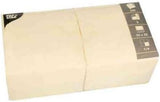 Servetten, 3-laags 1/4-vouw 33 Cm X 33 Cm Crème Voor elk feest en feest. Hoeveelheid: 250 stuks