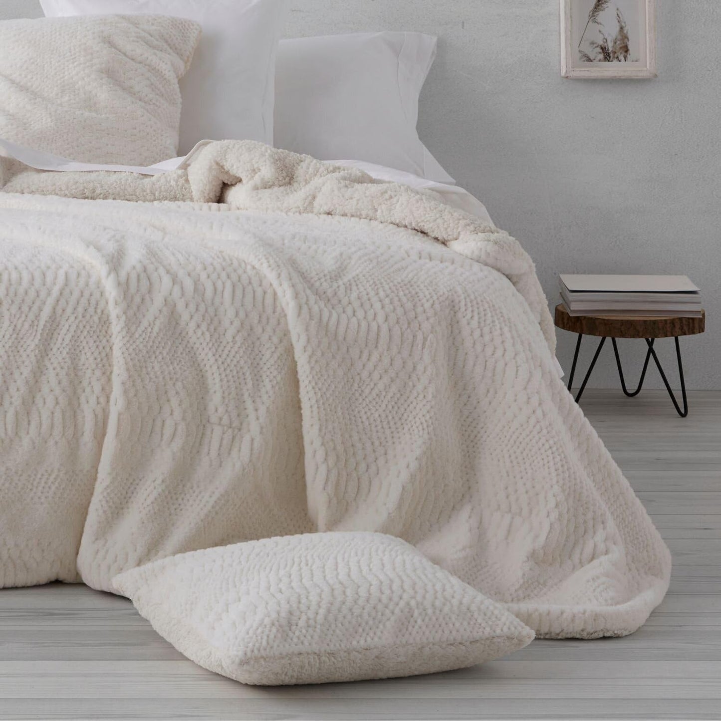 Winterdekbed van crème synthetisch lamsleer, Ancho 135 Cm Dekbedden en dekbedden Naty Shop
