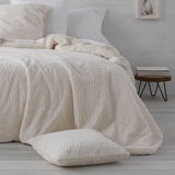 Winterdekbed van crème synthetisch lamsleer, Ancho 135 Cm Dekbedden en dekbedden Naty Shop
