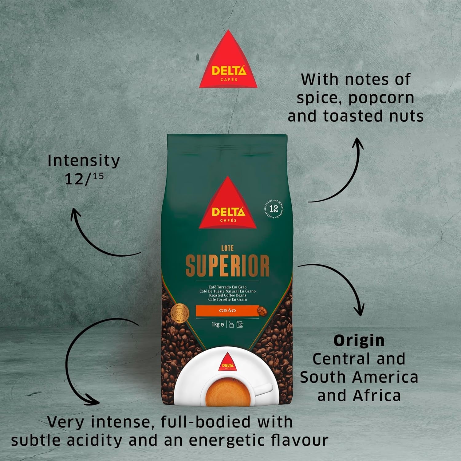 Delta Superior Premium koffiebonen, 1 kg