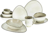 CreaTable, 23769, CLOUDY-serie, Zand, 10-delige serviesset, porseleinen combinatieservies, vaatwasmachine- en magnetronbestendig, kwaliteitsproductie