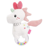 Fehn Octopus Speelgoed Ringbel - Rammelaar, piep, voel Motoriek Speelgoed - Zachte stof Babyknuffel - Baby- en peuterspeelgoed 0+ maanden Babyspeelgoed Naty Shop Eenhoorn