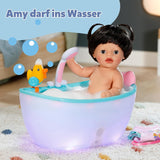 BABY Born Amy - pop van 36 cm - Babypop met 7 functies voor peuters vanaf 1 jaar - Werkt zonder batterijen - Inclusief accessoires en matras