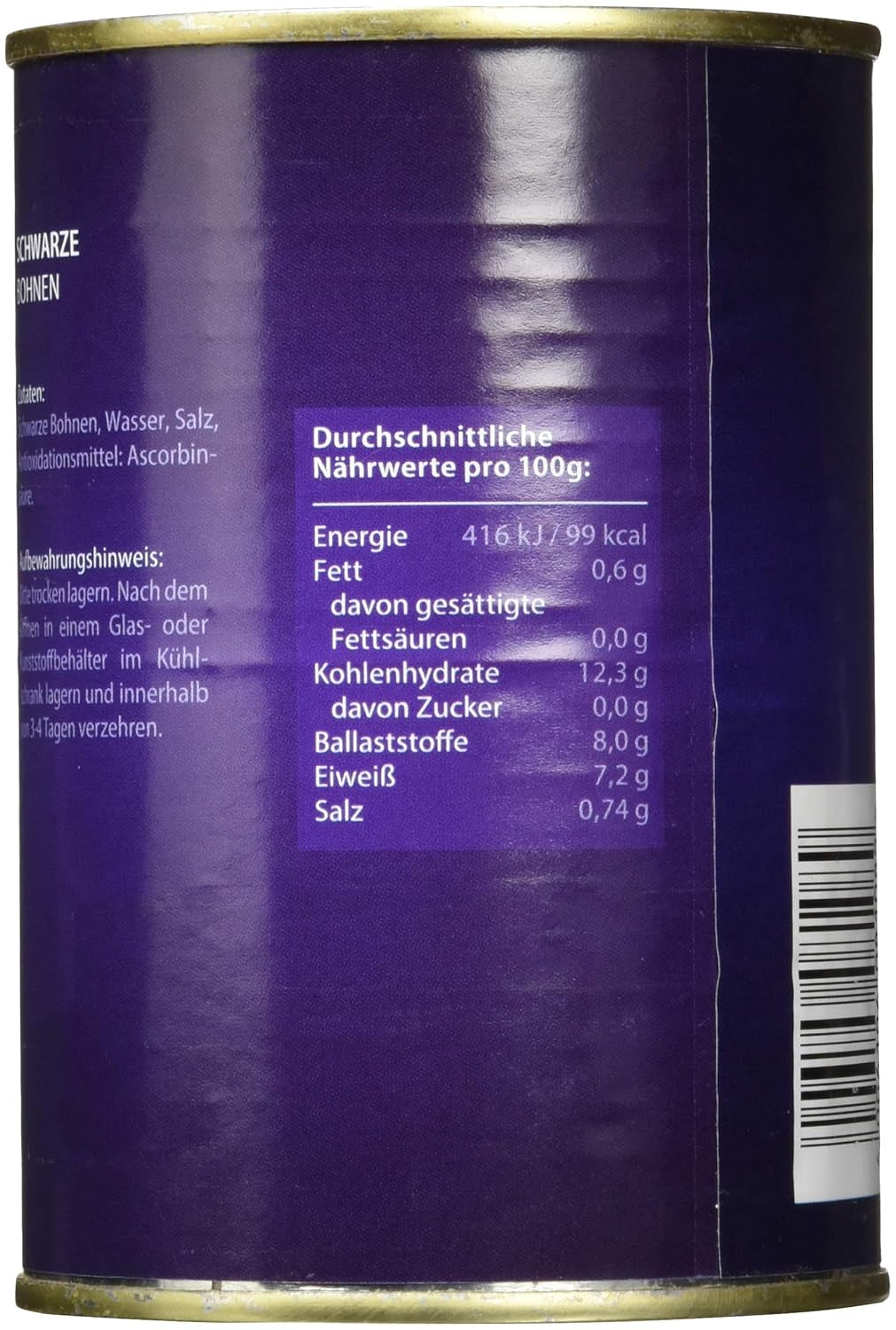 Zwarte bonen, verpakking van 12 (12 x 425 ml)