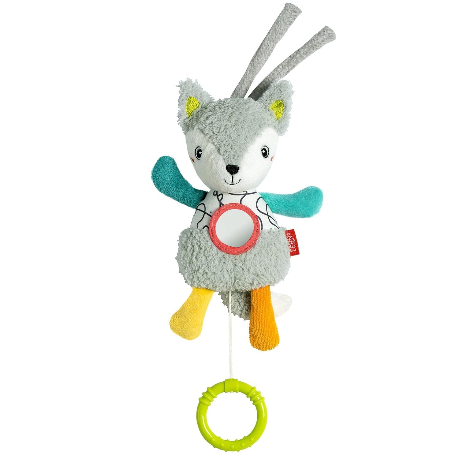 Fehn muziekdoos babyslaaphulp schaap - knuffel met opzetstuk - slaaphulplied "Brahms lullaby" - kinderspeelgoed voor onderweg en thuis - muzikaal speelgoed voor baby's en kinderen Bebe Toys Naty Shop Fox