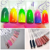 300 transparante nagelsticks, waaiervormige nagelontwerpen, kleurendisplaytips met 6 metalen ringen, kunstnagelplaat voor nagelsalon en gellakoefening voor beginners