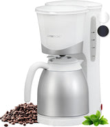 Clatronic® koffiezetapparaat met thermoskan | voor 8-10 koppen koffie | zonder temperatuurverlies | koffiezetapparaat met filter | 1 liter | Espresso | Filterkoffiezetapparaat met thermoskan | KA 3327 zwart