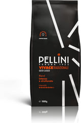 Pellini N.82 Vivace, Kaffeebohnen für Espresso 1 kg, Arabica- en Robusta-Mischung mit Kräftigem en Ausgefungem Gesmack, Mittlere Röstung