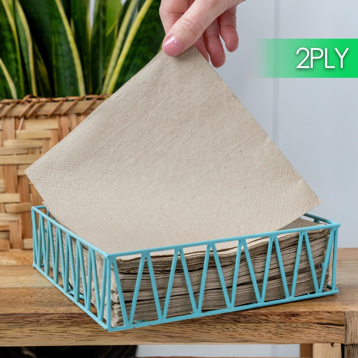Tafelsoort | 100 stuks bulkverpakking Zacht gerecycled papier Servetten Bruin Wegwerpfeestservetten Geschikt voor dagelijks gebruik Milieuvriendelijk Kraft Ongebleekt Composteerbaar Gemaakt in de EU 2-laags 33 cm
