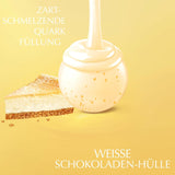 Lindt LINDOR chocolade cheesecake balletjes | Zak van 137 g | Melkchocolade met smeltende cheesecakevulling | Geschenk van chocolade | Geschenk van chocolade | LINDOR 75 jaar (4 stuks)