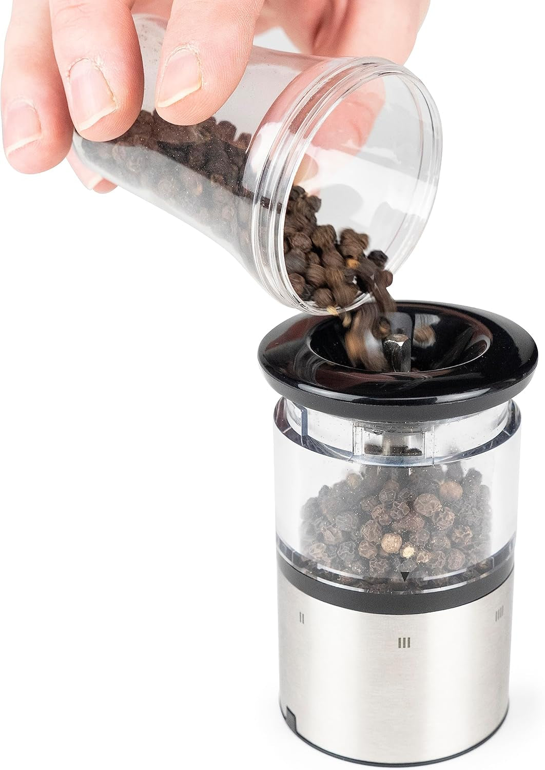 PEUGEOT Elis Sense elektrische peper-/zoutmolenset, hoogte: 20 cm, roestvrij staal, zilver Grinders en Grinders Naty Shop