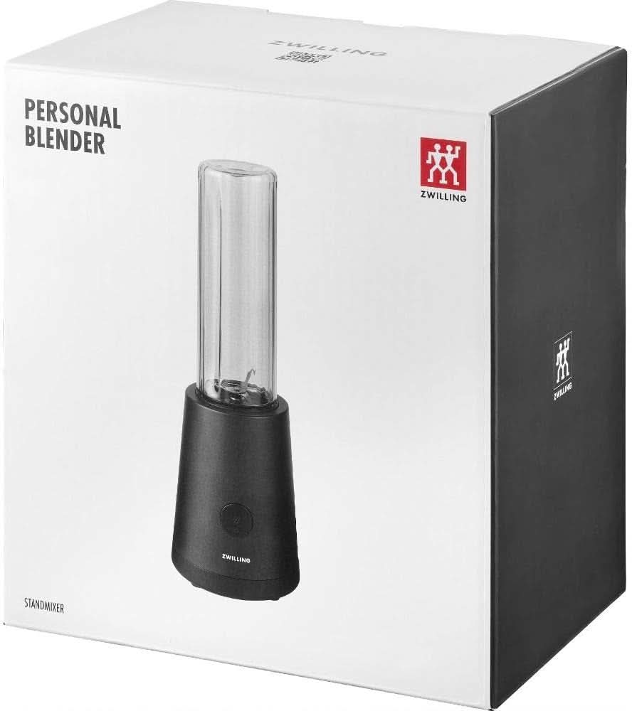 ZWILLING Keukenmixer, Smoothie Maker, Inkl. Trinkflasche Mit Verschluss, 600 Ml, 300 Watt, Edelstahl/Kunststoff, Schwarz Kitchen Naty Shop