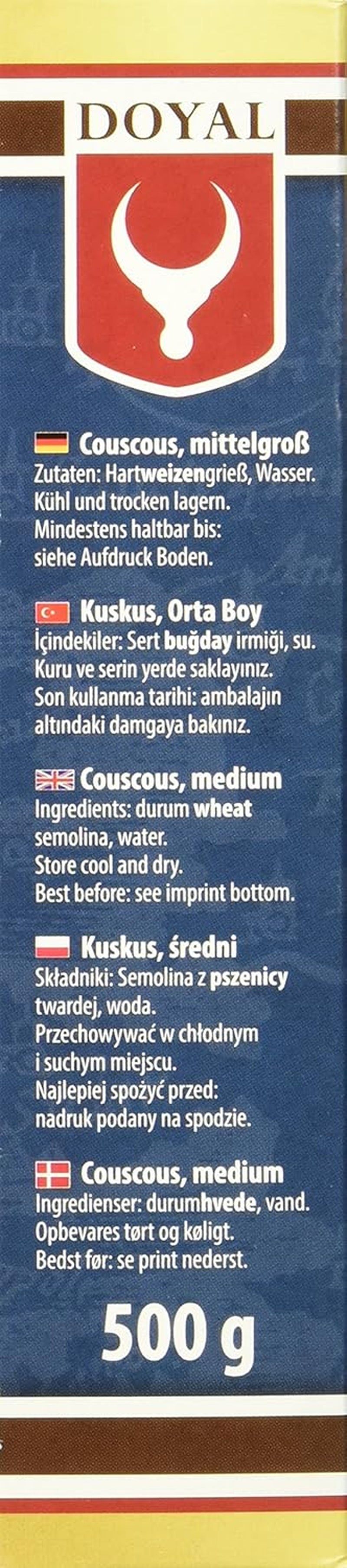 Couscous – Lichte en luchtige couscous met een lichte nootachtige smaak – Een typische Noord-Afrikaanse specialiteit – 1 x 500 g