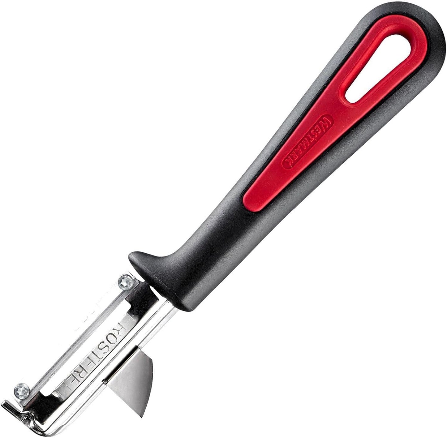 Westmark 29092270 Sparschäler Gallant, Pp/Tpe/Edelstahl, Schwarz / Rood, 16,5 X 3,7 X 2 Cm Dunschiller Naty Shop Gallant (voor linkshandigen)
