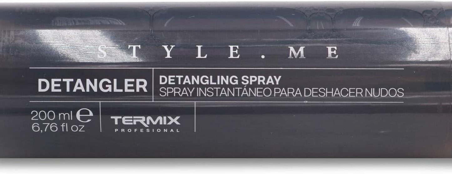 Style.Me ontwarrende spray Product voor het ontwarren van haar. Instant ontwarrend product van Termix. Formule verrijkt met ricinusolie. Grootte: 200 ml. Naty Shop haarontwarrende producten