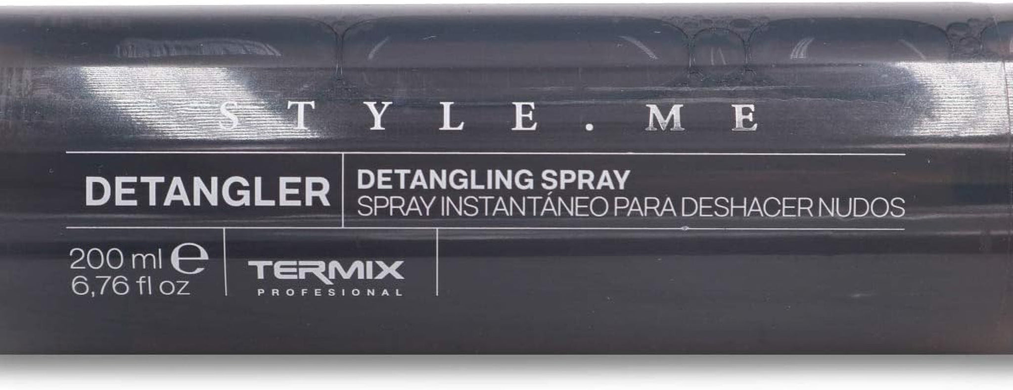 Style.Me ontwarrende spray Product voor het ontwarren van haar. Instant ontwarrend product van Termix. Formule verrijkt met ricinusolie. Grootte: 200 ml. Naty Shop haarontwarrende producten