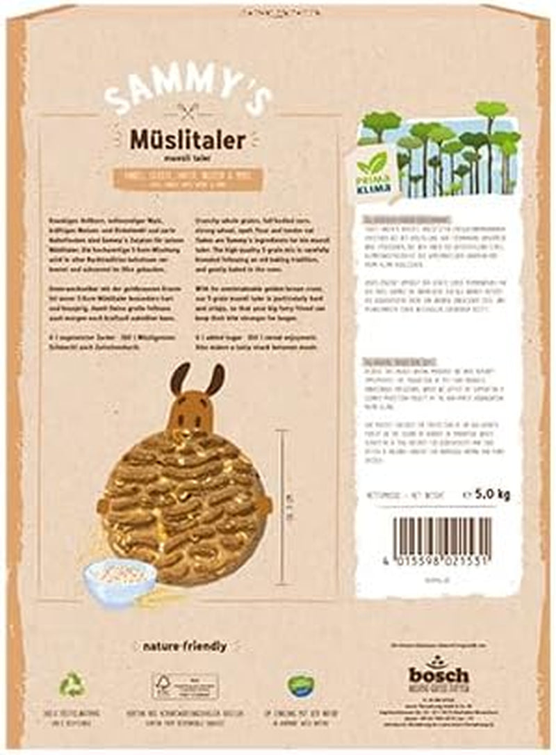 Sammy's Muesli-munten | Krokant gebakken snacks voor honden | 5 graanmueslimunten voor je grote harige vriend (30kg+) | 1 kg
