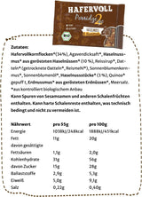 Hafervoll Porridge2go Pindakaas en noten, 13 repen x 55g - Veganistisch, biologisch, glutenvrij, geen toegevoegde suikersnack, met haver, dadels en quinoa-snoepjes