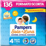 Pampers Sun and Moon Luiers, Unisex, Junior, Maat 5 (11-25 kg), 120 Luiers