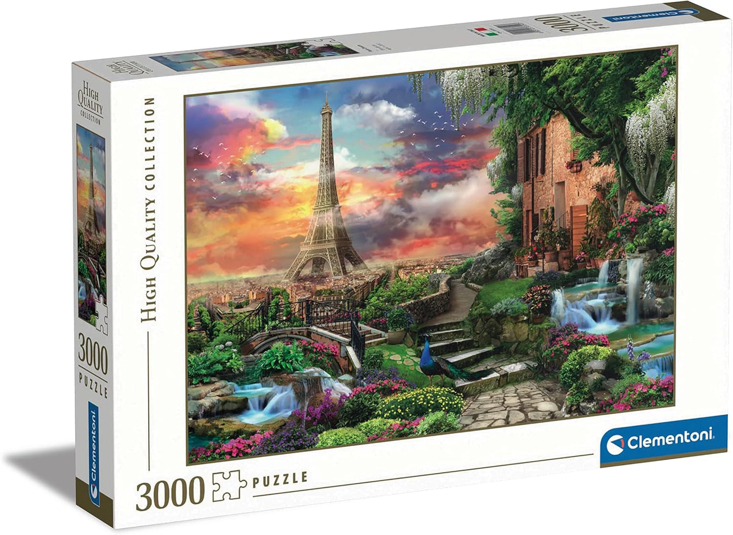 Clementoni 33550 Dromerig Parijs - Puzzel 3000 stukjes vanaf 9 jaar, Kleurenpuzzel voor volwassenen met felle kleuren, Behendigheidsspel voor het hele gezin, Leuk cadeau-idee Puzzel Naty Shop Standaard titel