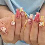 3D kattennagelstickers, nagelglitter, pailletten, harsnagelstickers, nageledelstenen, diamanten voor nagelkunst, inclusief strass nagelwasstick (kleurrijke kat)
