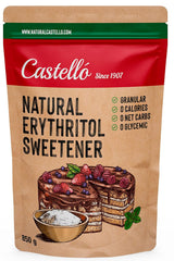 Natuurlijke Erythrit - Kristallzucker | 10G = 7G Zucker | Natürlicher Zuckerersatz - 0 Kalorien - 0 Glykämischer Index - Keto en Paleo - 0 Netto-Kohlenhydrate - Kein GVO - Castello sinds 1907-1Kg Zoetstoffen Naty Shop 850 G (1Er Pack)