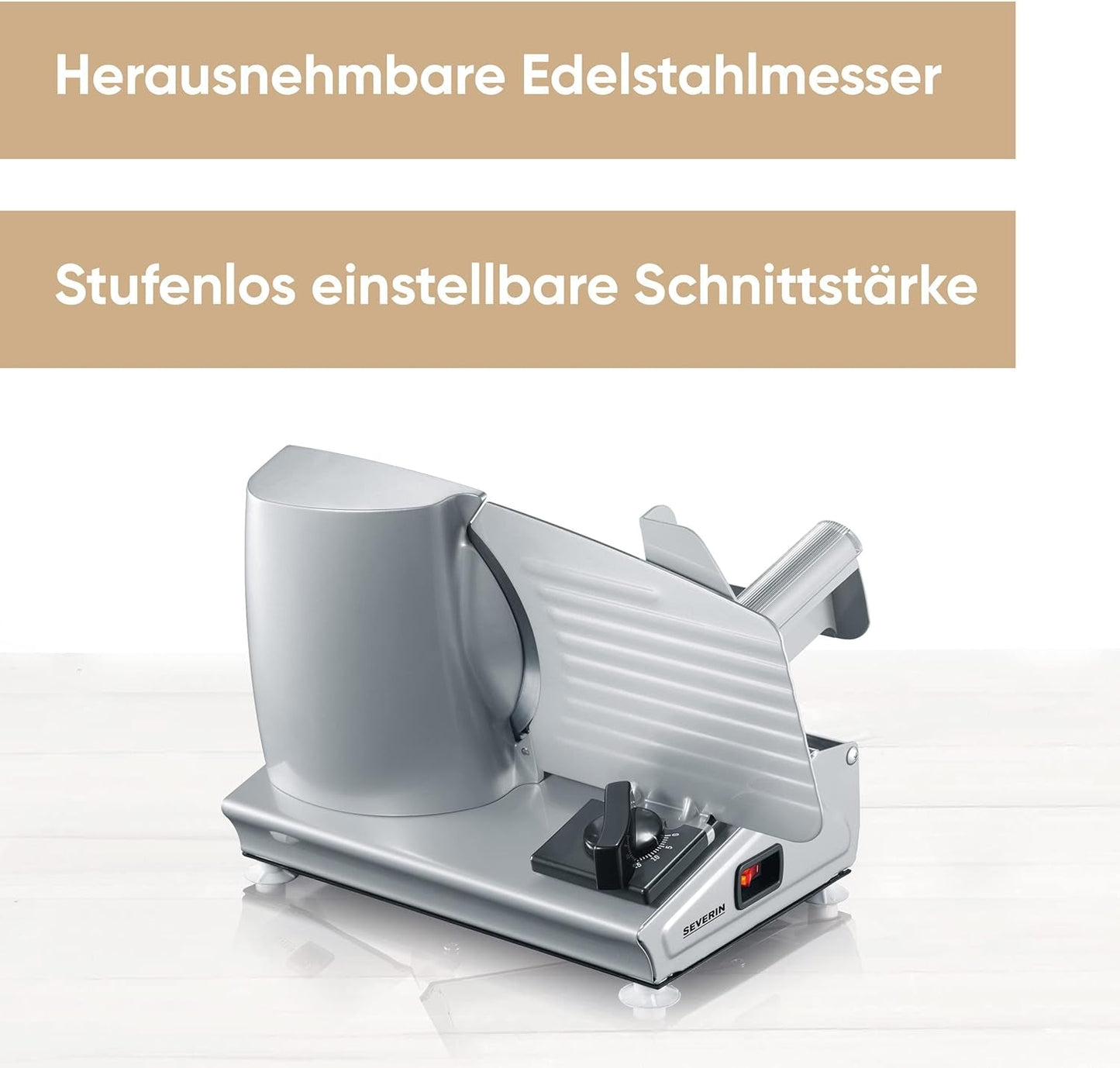 SEVERIN Multifunctionele snijmachine voor brood, worstjes of geraspte kaas en Naty Shop Snijmachines
