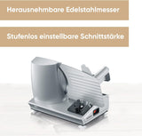 SEVERIN Multifunctionele snijmachine voor brood, worstjes of geraspte kaas en Naty Shop Snijmachines