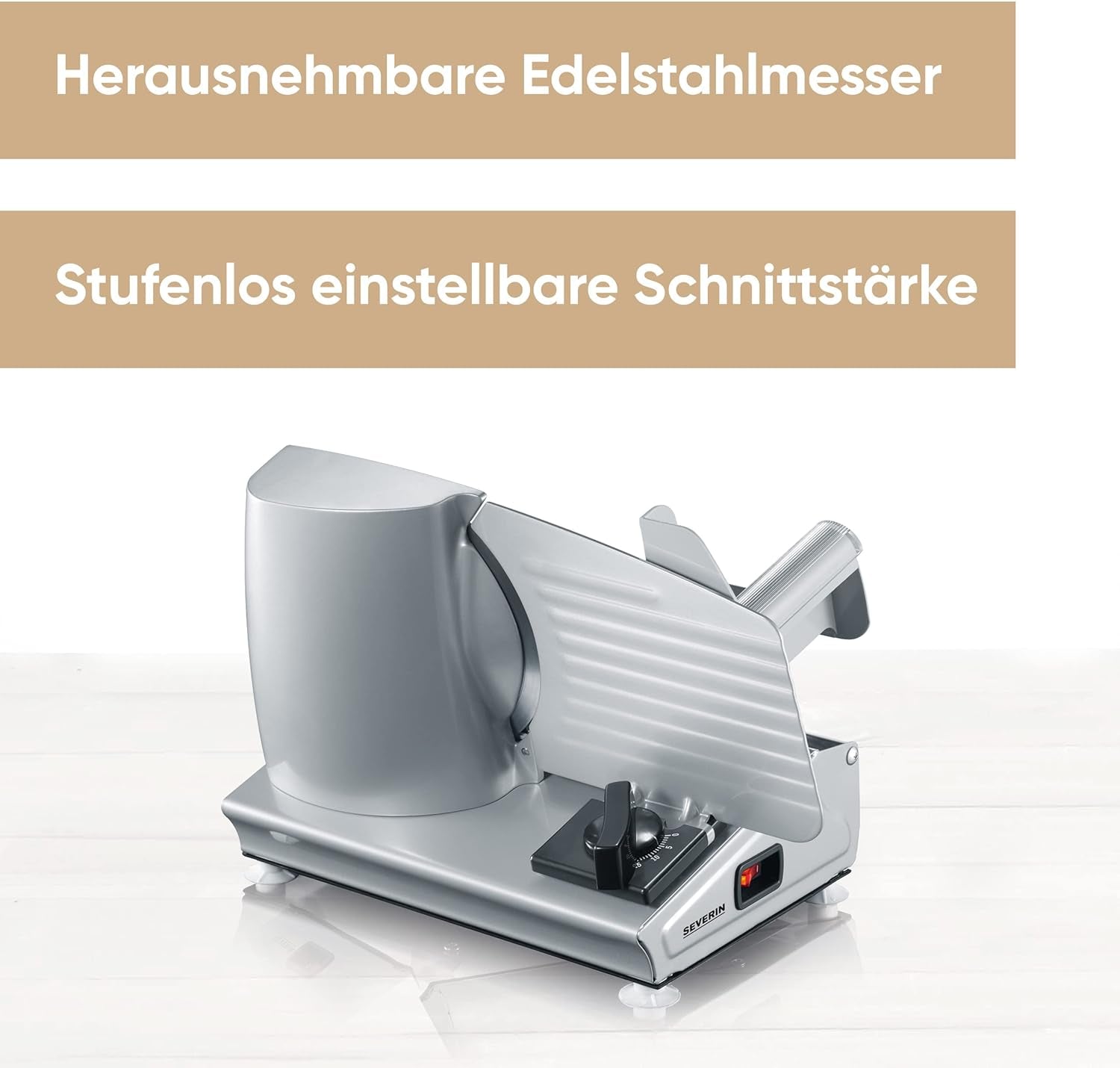 SEVERIN Multifunctionele snijmachine voor brood, worstjes of geraspte kaas en Naty Shop Snijmachines