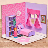 Baker Ross FN255 mini houten poppenhuispakket - 1-delig poppenhuispakket voor kinderen DIY-knutselpakket