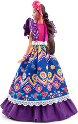 2022 Día De Muertos Barbiepop met gegolfde traditionele jurk, bloemenkrans en Calavera-gezichtsverf, cadeau voor verzamelaars