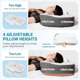 Elviros Memory Foam Orthopedisch kussen Nekpijnkussen Slaapkussen Ergonomisch nekkussen Neksteunkussen Anti-snurkkussen voor zijslapers Buikslapers Witte cervicale orthopedische kussens Naty Shop